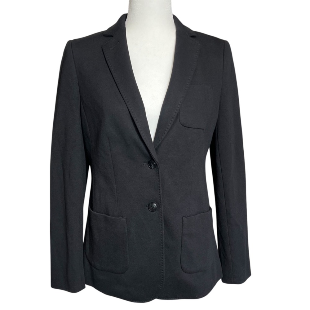 Talbots Jacket Womens 4‎ Black  Aberdeen Blazer Academia Preppy Office Corp